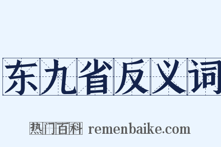 东九省反义词是什么意思的图片